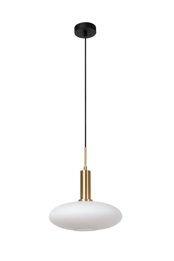 Lucide SINGALA - Hanglamp - Ø 30 cm - 1xE27 - Mat Goud / Messing - uitgezet